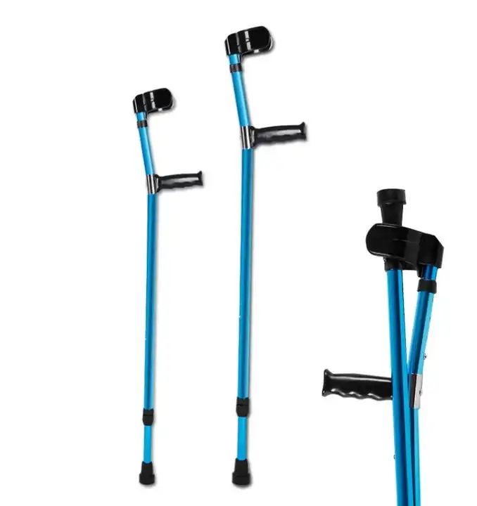 Elbow Aluminum Adjustable Free Standing Underarm Crutch Walking Stick Elderly Walking Cane