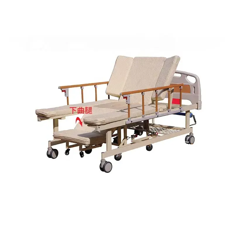 Brand New Manual Home Medical Care Hospital Nursing Bed which Wheelchair For Elderly