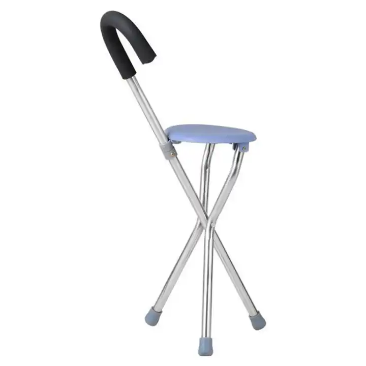 Manufacturers direct sales of portable folding cane chair for the elderly walking cane chair