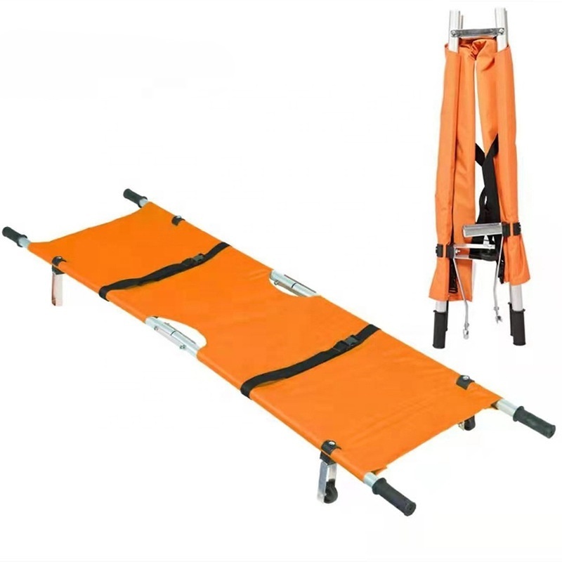 High Quality Lightweight Foldable Portable Two Section Outdoor medical Aid Emergency Stretcher