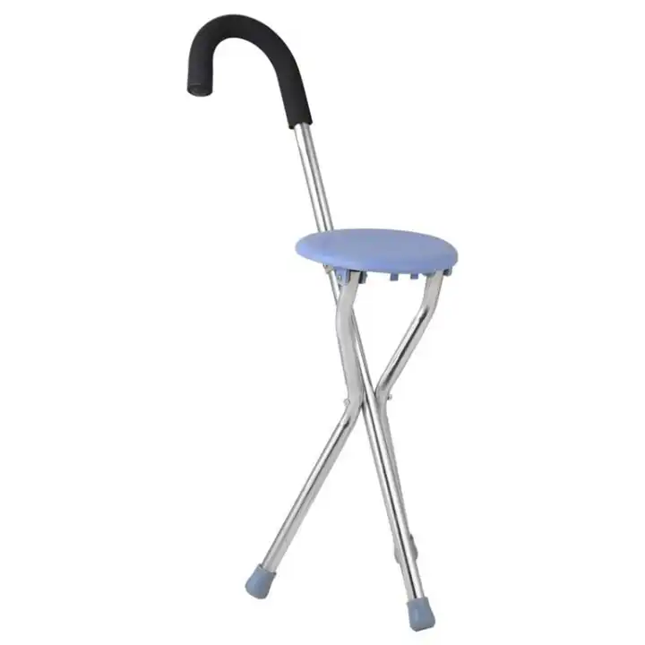 Manufacturers direct sales of portable folding cane chair for the elderly walking cane chair