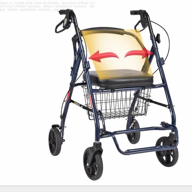 Hot selling new portable foldable elderly shopping cart walker convenient