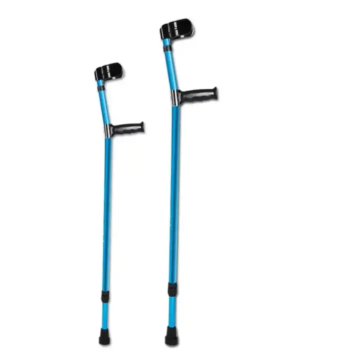 Elbow Aluminum Adjustable Free Standing Underarm Crutch Walking Stick Elderly Walking Cane