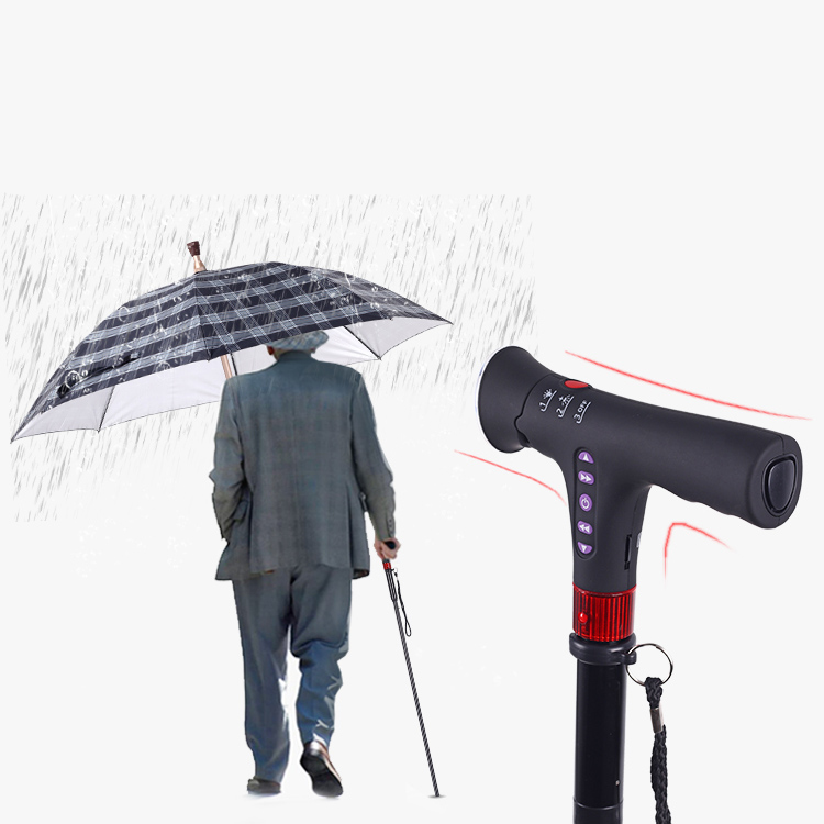 New high-quality medical home elderly adjustable intelligent cane umbrella