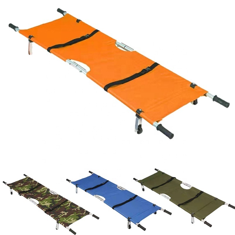 High Quality Lightweight Foldable Portable Two Section Outdoor medical Aid Emergency Stretcher