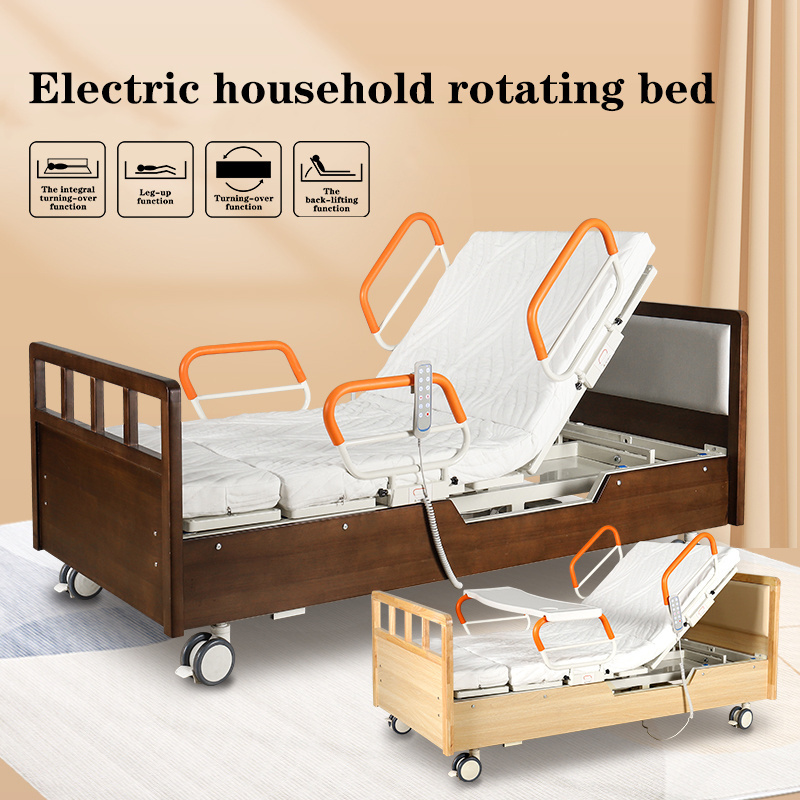 Electric household rotating bed nursing medical bed hospital home care bed for elder