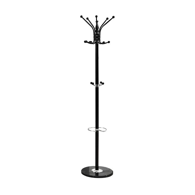 Cheap Bedroom furniture metal hat cloth coat stand holder hanger marble base standing coat rack