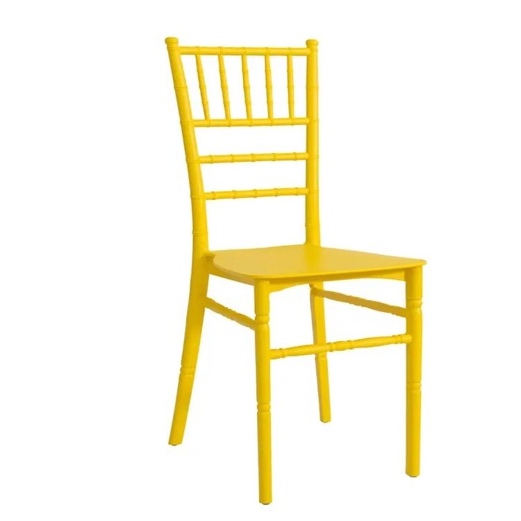 Factory wholesale cheap outdoor stackable plastic chiavari plastic pp weeding chairs