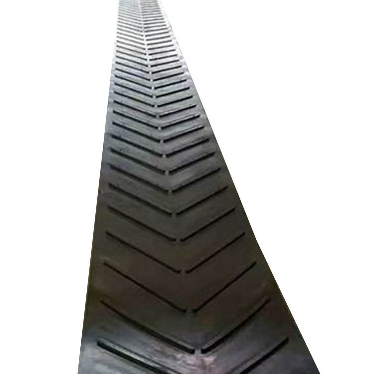 Customized Industrial V-shaped EP Polyester Ribbed Pattern Chevron Rubber Conveyor Belt Price