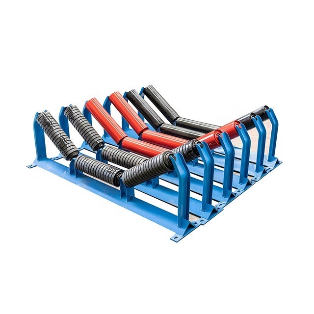 Material Handling Steel Parts Support Belt Trough Idler Conveyor Roller Frame Bracket For Coal Mining