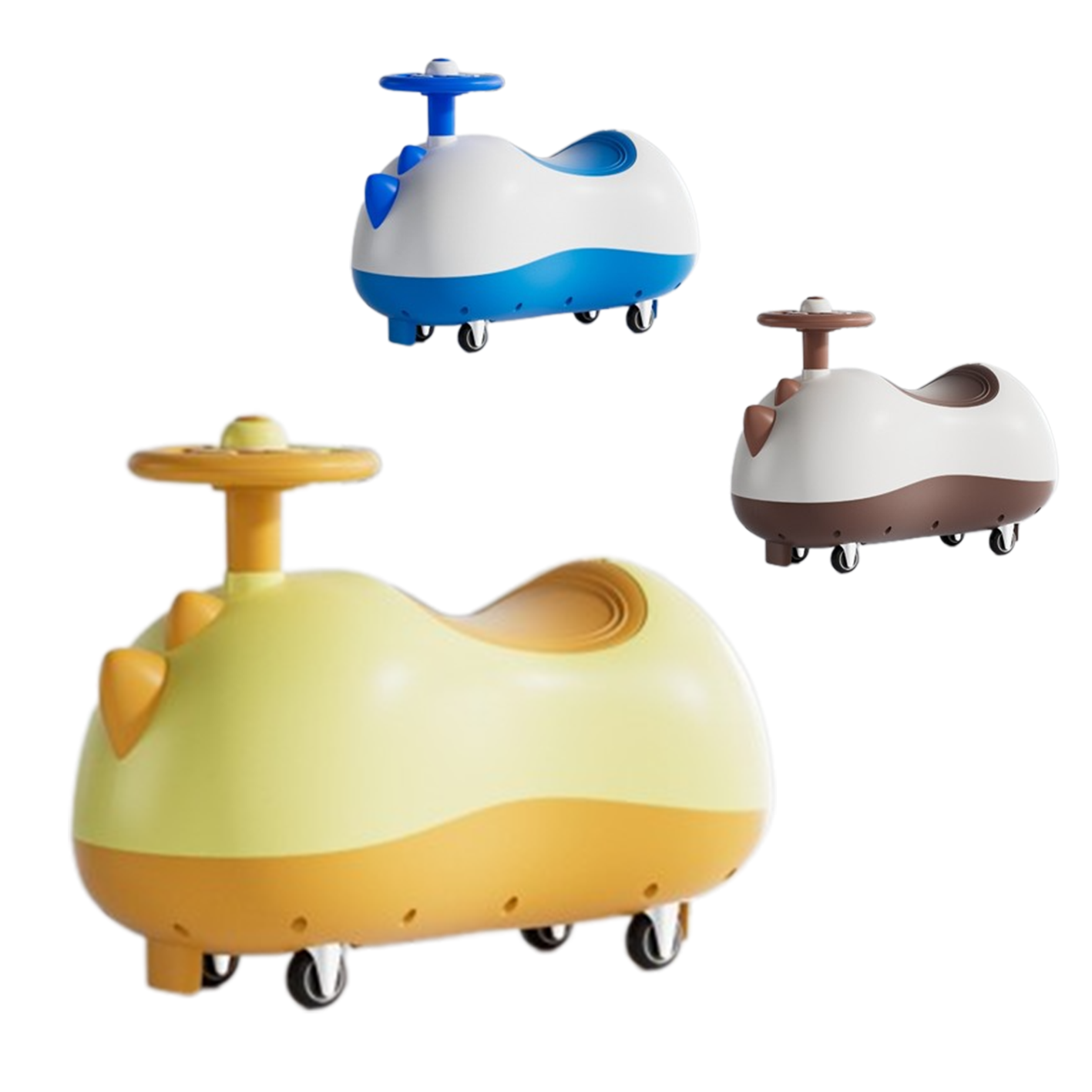 Unique design Kids swing sliding car boy girl four wheel universal wheel toy car baby peanut car