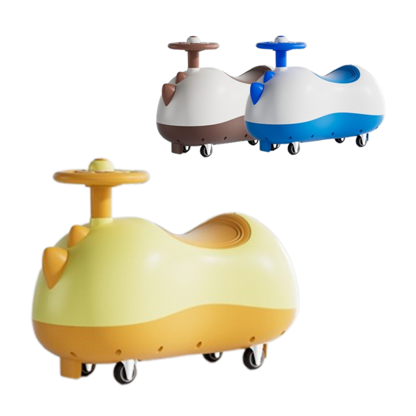 Unique design Kids swing sliding car boy girl four wheel universal wheel toy car baby peanut car