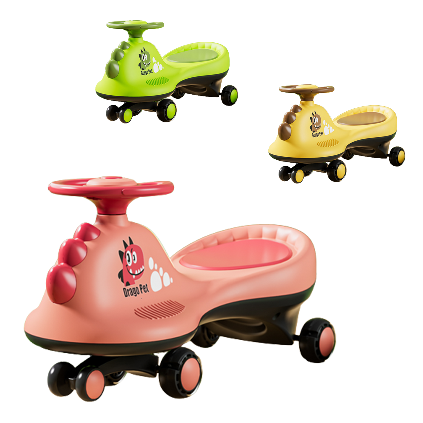 China supplier Popular new style big toy car kids swing car simple baby swing twist cars for children