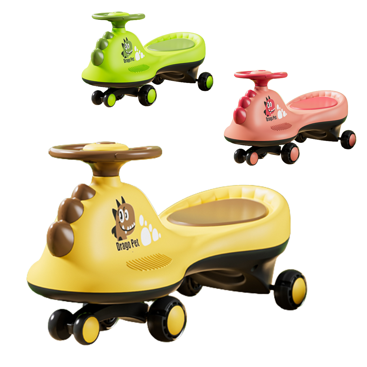 2023 Most popular children baby kids twist car swing car wiggle car with light for 2 years old