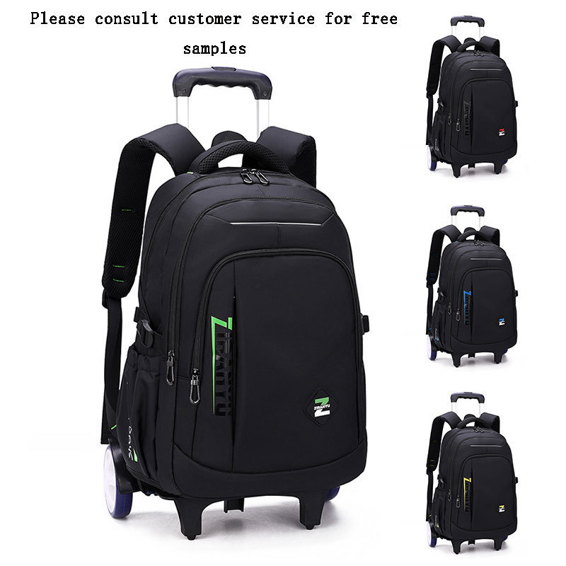 Hot Sale Waterproof School Adjustable Handle Backpack with Coloring Customize Packs Rolling Kids Six Wheels Backpacks Trolley