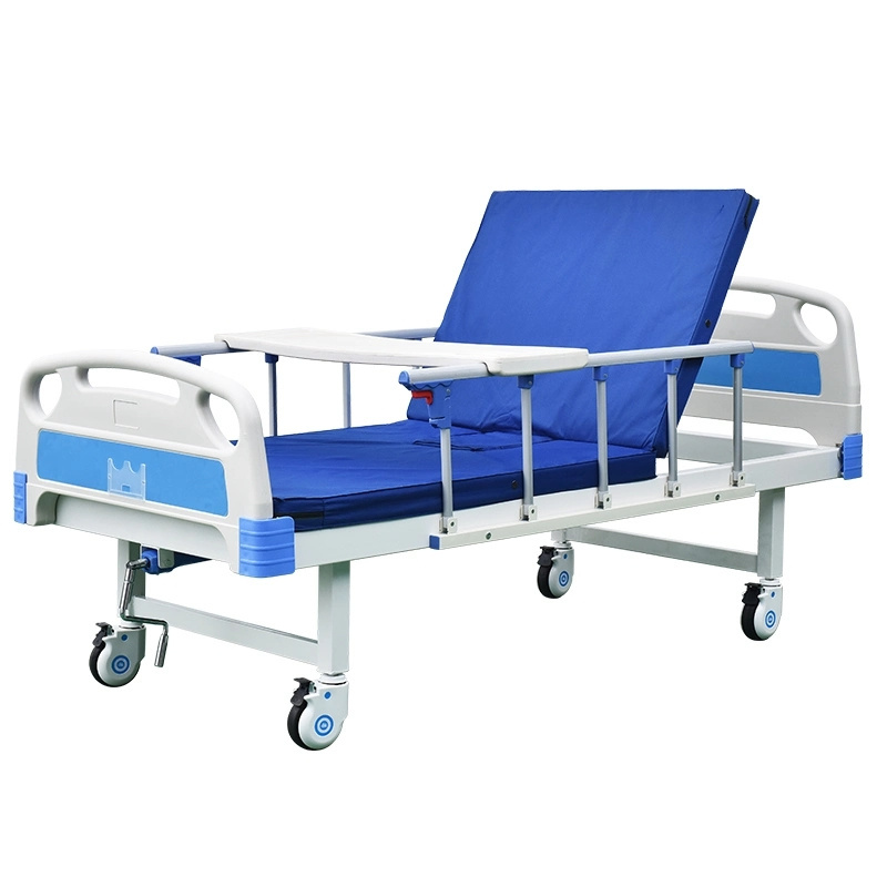 Adjustable medical hospital beds one crank cheap manual nursing patient bed 1 function