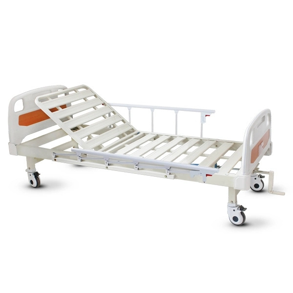 Adjustable medical hospital beds one crank cheap manual nursing patient bed 1 function