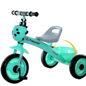 China's New Popular Unisex Baby Tricycle 3-Wheel Trike with Push Shelf Wagon for Kids Outdoor Play