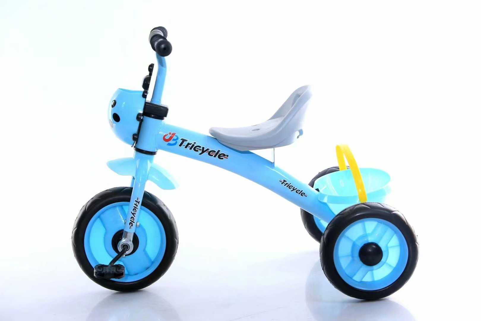 China's New Popular Unisex Baby Tricycle 3-Wheel Trike with Push Shelf Wagon for Kids Outdoor Play