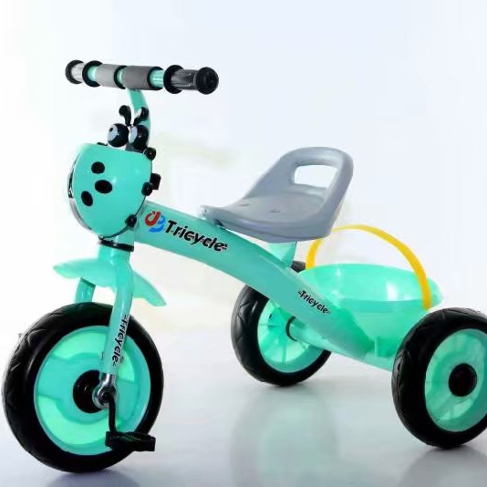 China's New Popular Unisex Baby Tricycle 3-Wheel Trike with Push Shelf Wagon for Kids Outdoor Play