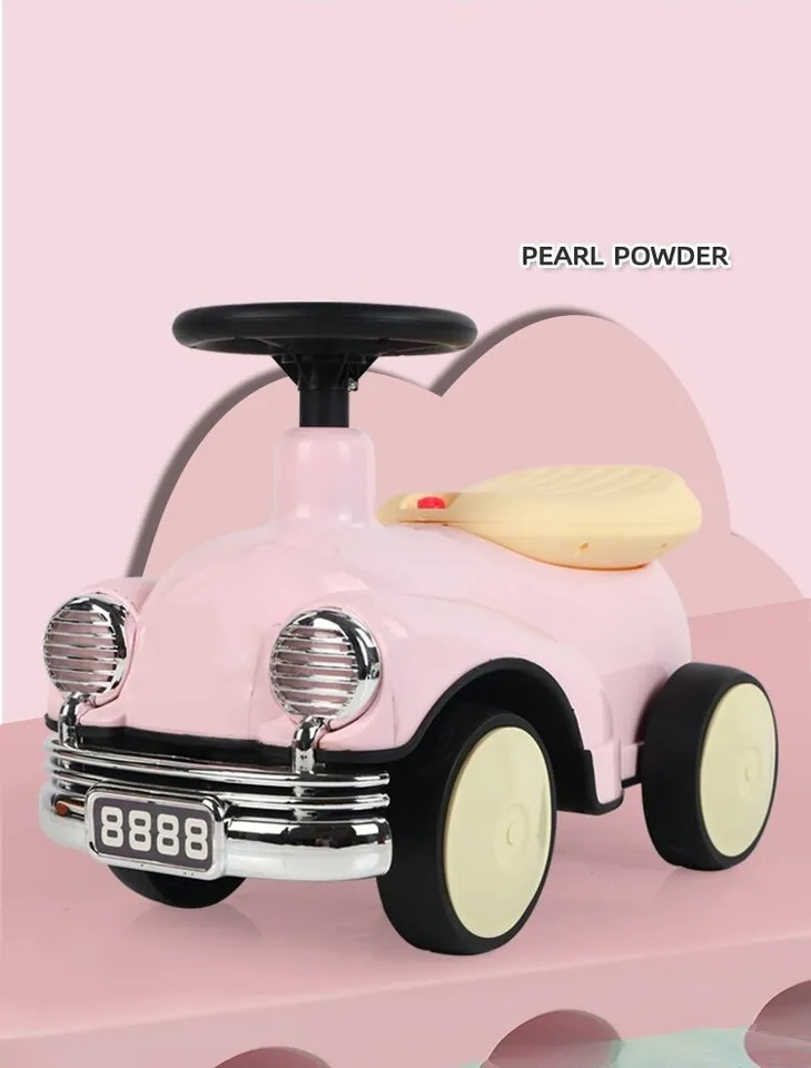 HOT princess pink new children's scooter baby Twister vintage car music lights boys and girls toy factory wholesale