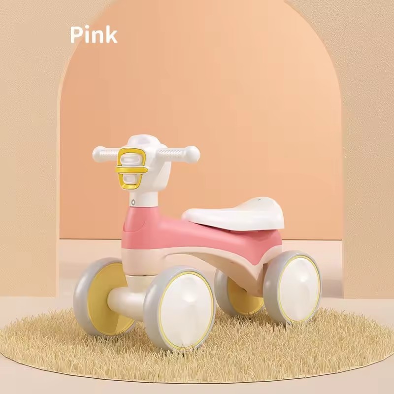 Hot sale children's plastic toy car four wheel scooter with music and light kids ride on toy car