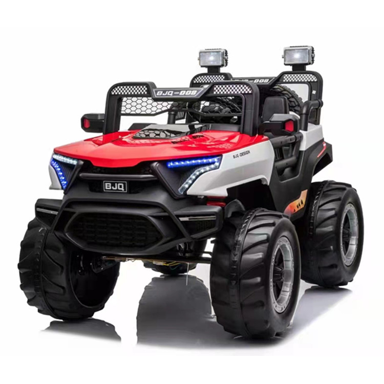 Large Children's Electric Car Two-Seater Four-Wheel Drive Buggy Remote Control Plastic Ride-On Toy for Wholesale