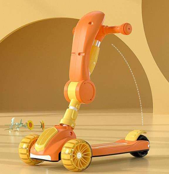 Customized cheap 3 wheels electric folding scooter Spray bubble Kids kick toddler foot scooters for babykid Christmas gift