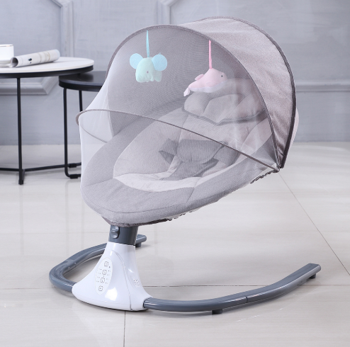 2024 Aluminum Alloy Frame Indoor Automatic Electric Music Swing Rocking Chair For Infant Baby