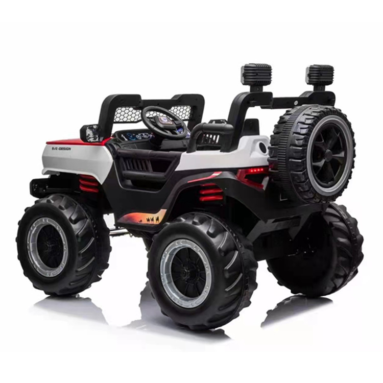 Large Children's Electric Car Two-Seater Four-Wheel Drive Buggy Remote Control Plastic Ride-On Toy for Wholesale