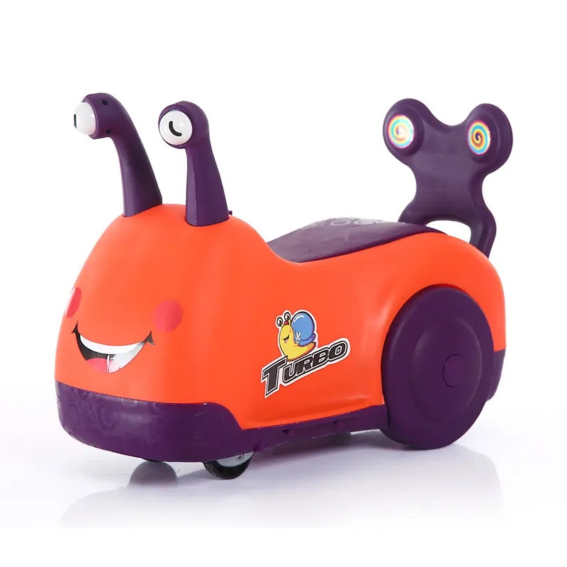 Wholesale new snail four wheel yo car pedalless walker r 4 Wheels Toys Car For Baby With Light and Music Toddler Scooter