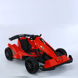 New style popular kids go karting racing child drift car dual motor electric go cart 12V 7AH cheap go carts for sale