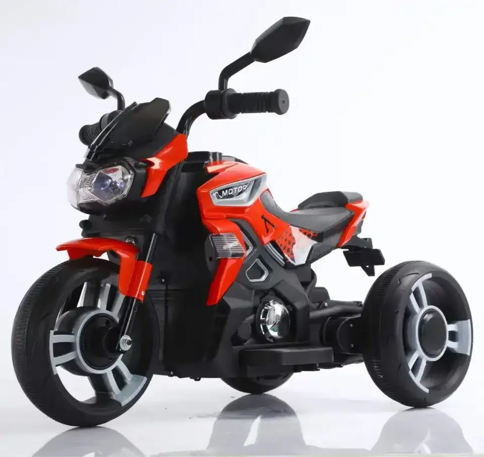 Children's electric motorcycle Tricycle Boys and girls Baby battery car Children's rechargeable toy car can sit people