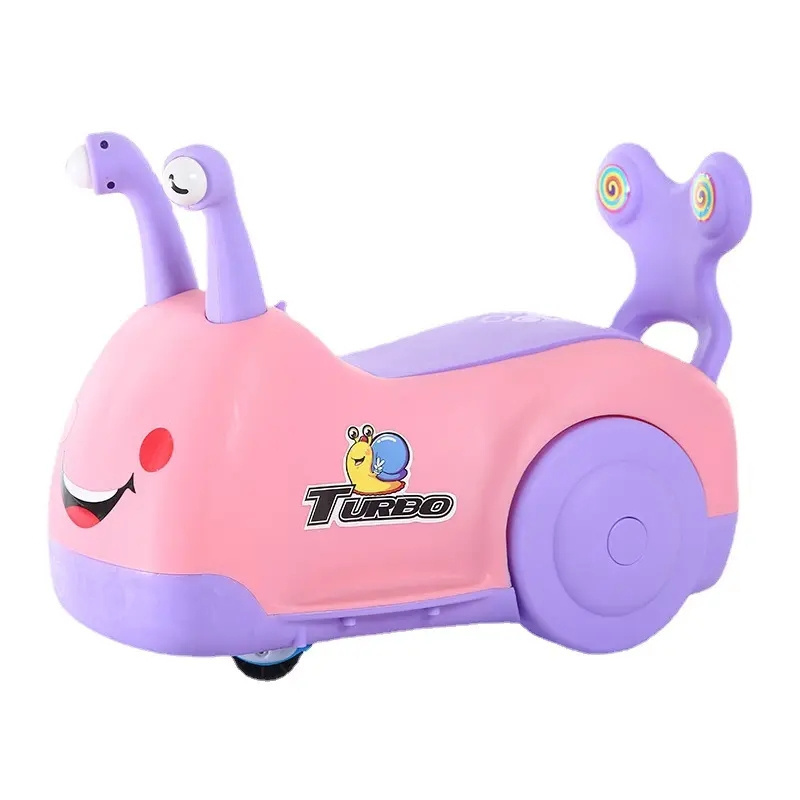 Wholesale new snail four wheel yo car pedalless walker r 4 Wheels Toys Car For Baby With Light and Music Toddler Scooter