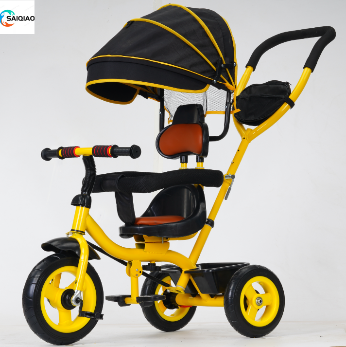 2021 Hot sale 3 wheel 4 in 1 child tricycle for kids with push handle