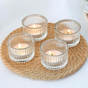 Jar for candle making cylinder transparent luxury classic empty glass candle cup