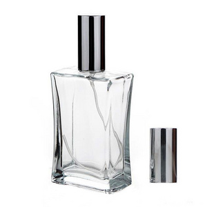 Fast delivery  15ml 30ml 50ml 100ml perfume rectangular square glass bottle with spray pump cap