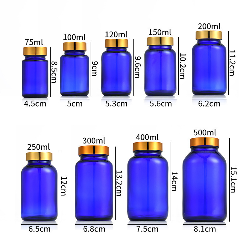 Wholesale Pharmaceutical 120ml capsules health Antique Apothecary medicine pill amber glass bottle for medicine pack jars