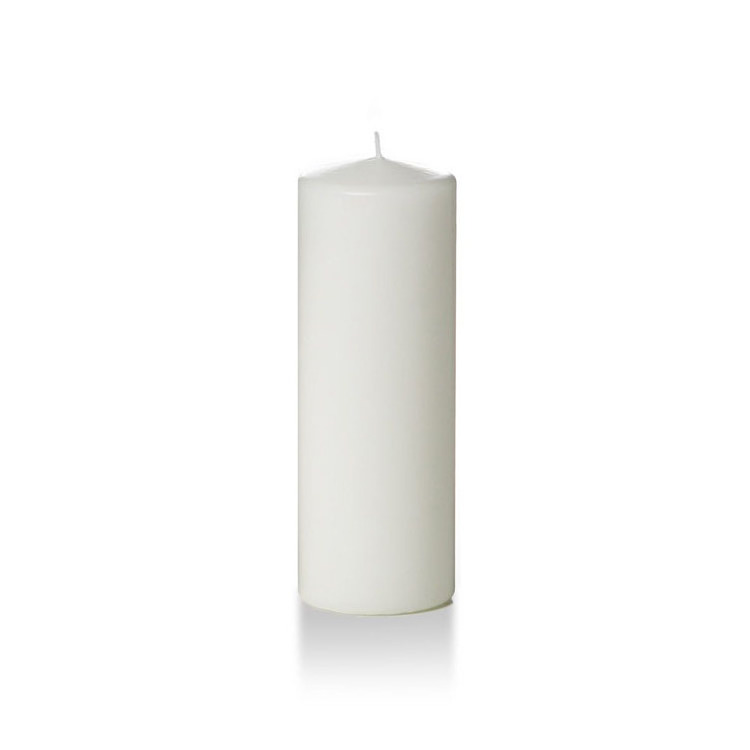 White scented paraffin wax Cheap Pillar Candles for home lighting and decoration