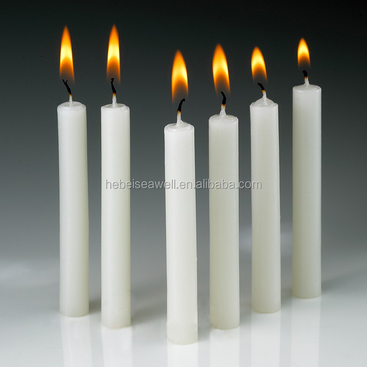 20 years candle factory wholesale cheap crystal wax white bright stick candle with 70% paraffin and 30% palm wax