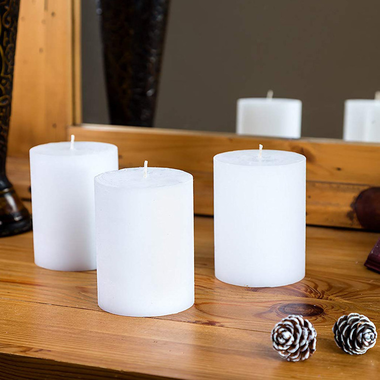 wholesale unscen white big large size pillar candle for church wedding home decoration