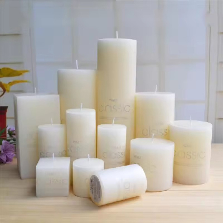 Wholesale Luxury Roman Extra Large Long Tall 40 Cm White Pillar Candles