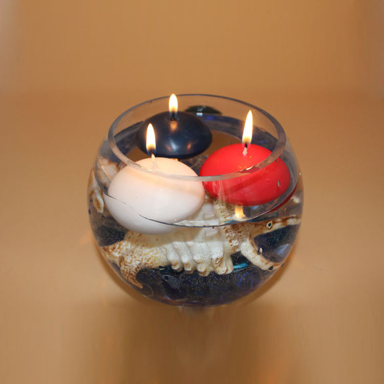 wholesale middle size 2inch unscented drippless floating candle in water for home decoration and wedding favor