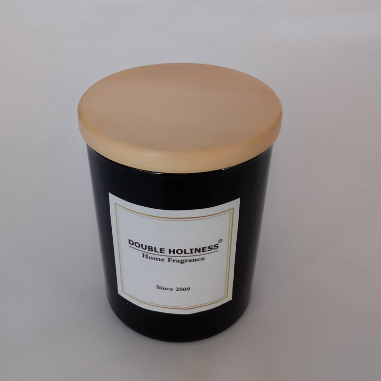 Box Packing Vanilla Scented Cotton Wick Wooden Lid Candles