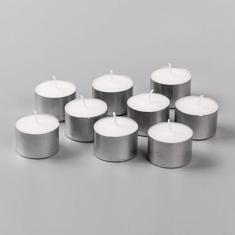 23g white unscented smokeless tealight tea light holder/cup candle 8 hours burning time