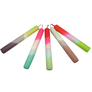 Customized Taper Stick Candles Wax Multi-color Unscented Drippless Dinner Candles for Home Decor