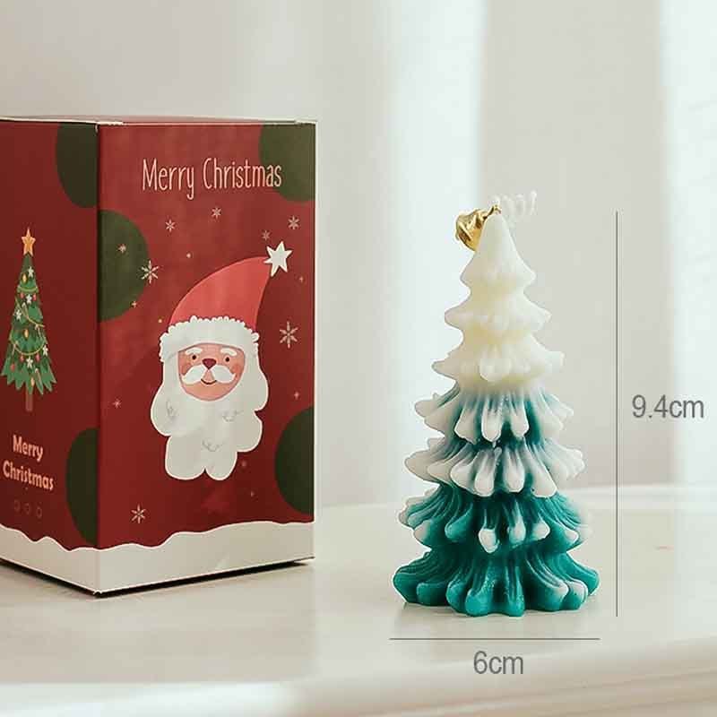 Hand made scented Christmas tree shape Candles for christmas decor gift set