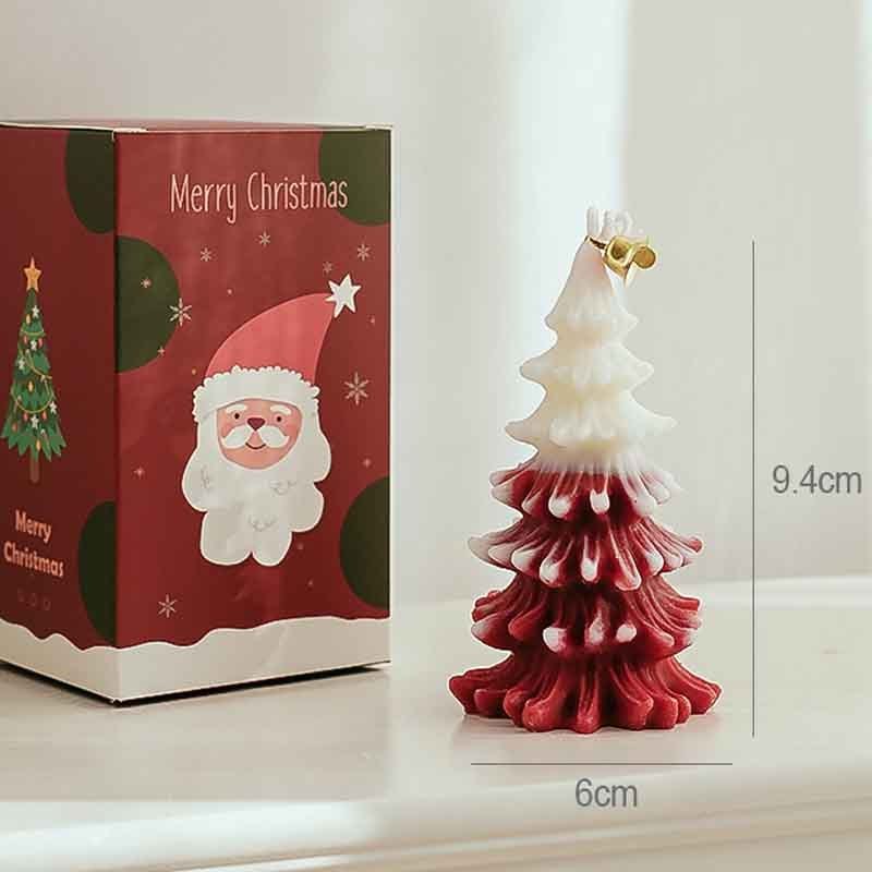 Hand made scented Christmas tree shape Candles for christmas decor gift set