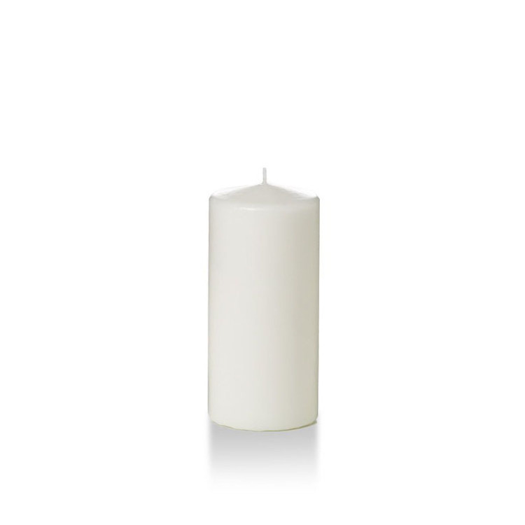 White scented paraffin wax Cheap Pillar Candles for home lighting and decoration