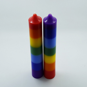 Meditation and Relaxation Decorative Chakra Multi Color Pillar Candles